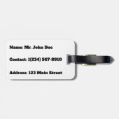 White Shoe Lost in Pumpkin Patch Collage Bagagelabel (Achterkant horizontaal)