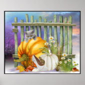 White Shoe Lost in Pumpkin Patch Collage Poster (Voorkant)