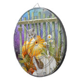 White Shoe Lost in Pumpkin Patch is een collage Dartbord (Voorkant Rechts)