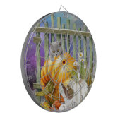 White Shoe Lost in Pumpkin Patch is een collage Dartbord (Voorkant Links)