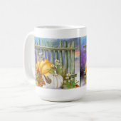 White Shoe Lost in Pumpkin Patch is een collage Koffiemok (Voorkant links)