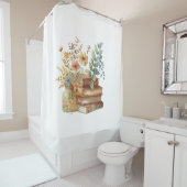 White Shower Curtain | WATERVERF | Boekoverzichten Douchegordijn (In situ)