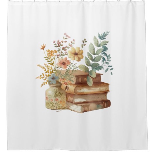 White Shower Curtain | WATERVERF | Boekoverzichten Douchegordijn (Voorkant)