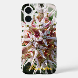 White Showy Milkweed – Natuur Fotografie iPhone 16 Hoesje