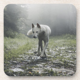 White Siberian Husky Beverage Coaster Bier Onderzetter