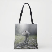White Siberian Husky Canvas tas (Voorkant)
