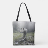 White Siberian Husky Canvas tas (Achterkant)