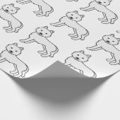 White Siberian Husky Cute Dog Pattern Cadeaupapier (Hoek)