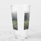 White Siberian Husky Glas (Links)