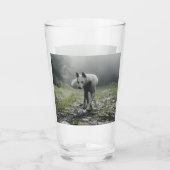 White Siberian Husky Glas (Voorkant)