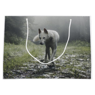 White Siberian Husky Groot Cadeauzakje