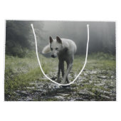 White Siberian Husky Groot Cadeauzakje (Achterkant)