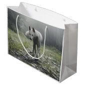 White Siberian Husky Groot Cadeauzakje (Achterkant Gekanteld)