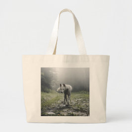 White Siberian Husky Grote Tote Bag