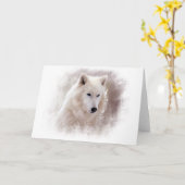 WHITE SIBERIAN HUSKY. KAART (Gele Bloem)