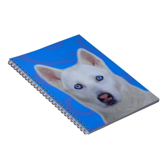 White Siberian Husky-laptop Notitieboek (Rechterzijde)