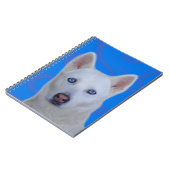 White Siberian Husky-laptop Notitieboek (Linkerzijde)