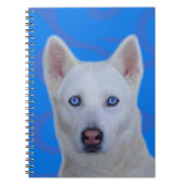 White Siberian Husky-laptop Notitieboek (Voorkant)
