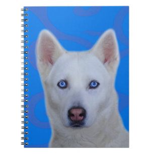 White Siberian Husky-laptop Notitieboek