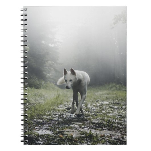 White Siberian Husky-laptop Notitieboek (Voorkant)