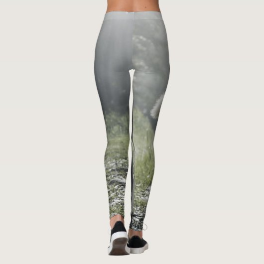 White Siberian Husky Leggings (Achterkant)