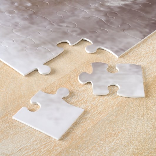 WHITE SIBERIAN HUSKY. LEGPUZZEL (Zijkant)