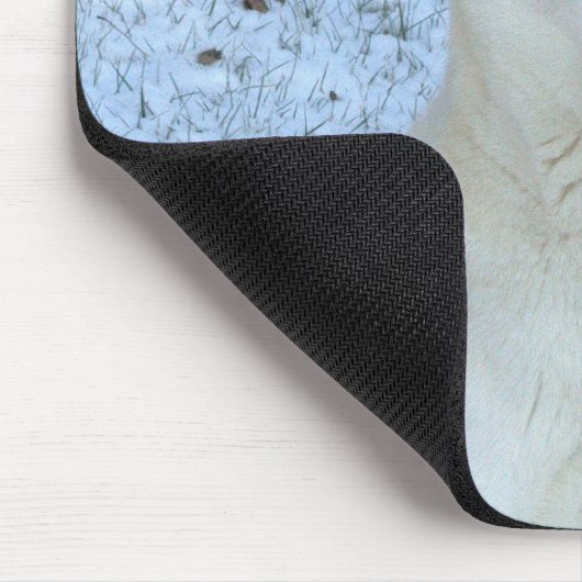 White Siberian Husky mousepad Muismat (Hoek)