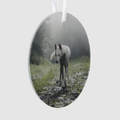 White Siberian Husky Ornament (voorkant)