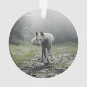 White Siberian Husky Ornament (achterkant)
