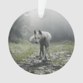 White Siberian Husky Ornament (voorkant)