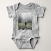 White Siberian Husky Romper (Voorkant)