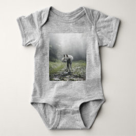 White Siberian Husky Romper