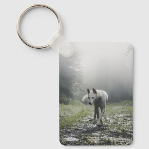 White Siberian Husky Sleutelhanger