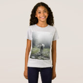 White Siberian Husky T-Shirt (Voorkant volledig)
