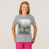 White Siberian Husky T-Shirt (Voorkant volledig)