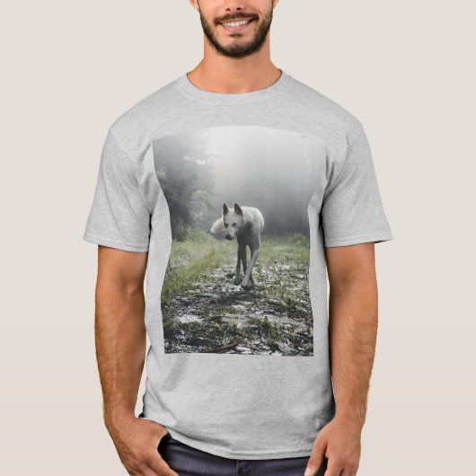 White Siberian Husky T-Shirt (Voorkant)