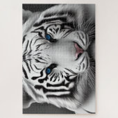 White Siberian Tiger Jigzaag Puzzle Legpuzzel (Verticaal)