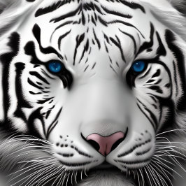 White Siberian Tiger Jigzaag Puzzle Legpuzzel