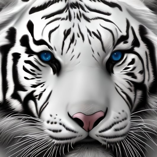 White Siberian Tiger Jigzaag Puzzle Legpuzzel