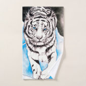 White Siberian Tiger Sow Bad Handdoek (Handdoek)