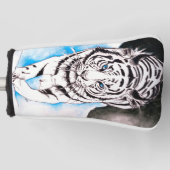White Siberian Tiger Sow Golfheadcover (Voorkant)