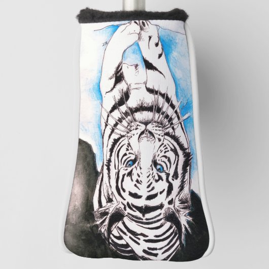 White Siberian Tiger Sow Golfheadcover (Draai 90)