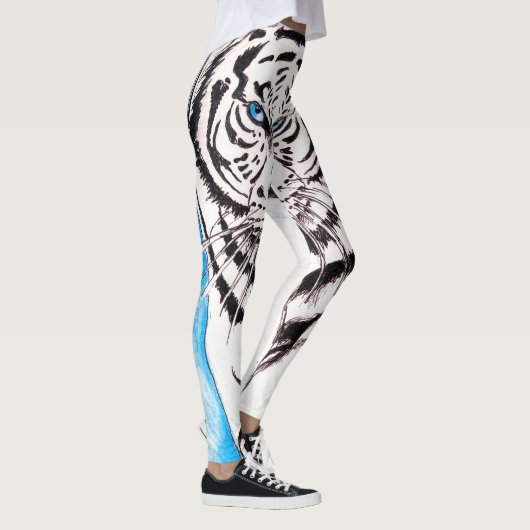 White Siberian Tiger Sow Leggings (Rechts)
