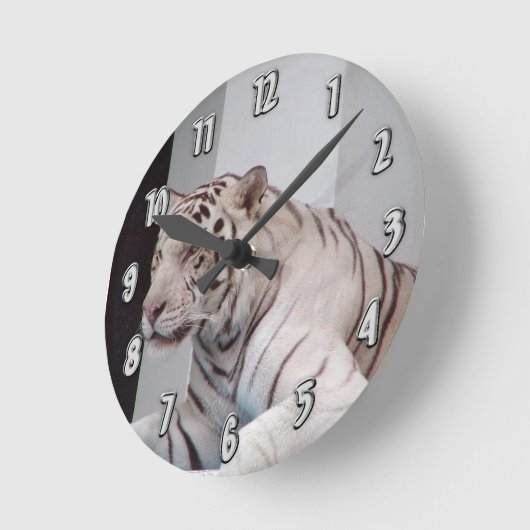 White Siberian Tiger Wall klok (Hoek)