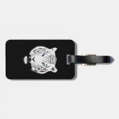 White Siberian Tiger Wildlife Art Bagagelabel (Achterkant horizontaal)