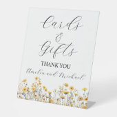 White Signature Script Kaarten en geschenken Reclamebord Met Voetstuk (Voorkant)