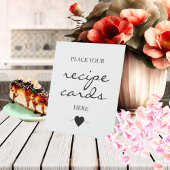 White Signature Script Recept kaarten Reclamebord Met Voetstuk