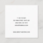 White Signature Script Social Media Networking Vierkante Visitekaartje (Achterkant)