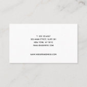 White Signature Script Social Media Networking Visitekaartje (Achterkant)