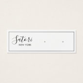 White Signature Script Stud Earning Display Mini Visitekaartjes (Voorkant)